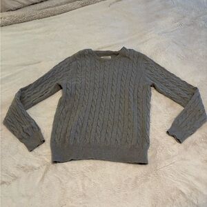 Gray Cable Knit Men’s Sweater